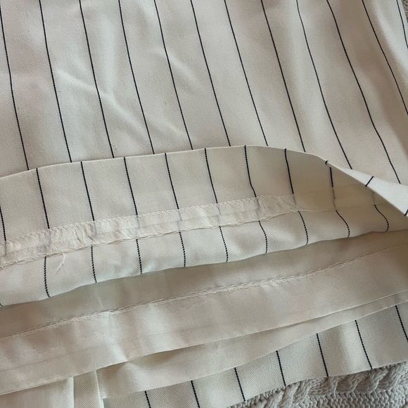NWT Vintage JH Collectibles White Lined Rayon Skirt with Small Pin Stripe SZ 16 - Picture 9 of 12